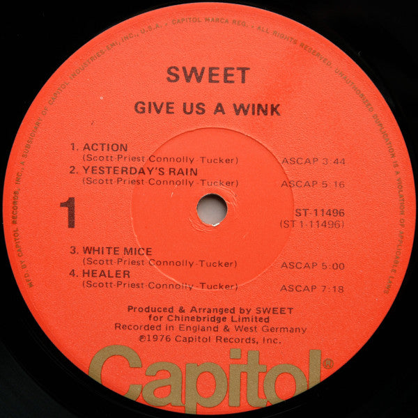 Sweet* : Give Us A Wink (LP, Album, Los)