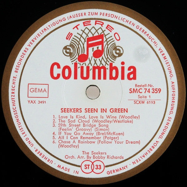 The Seekers : Seekers Seen In Green (LP, Album)