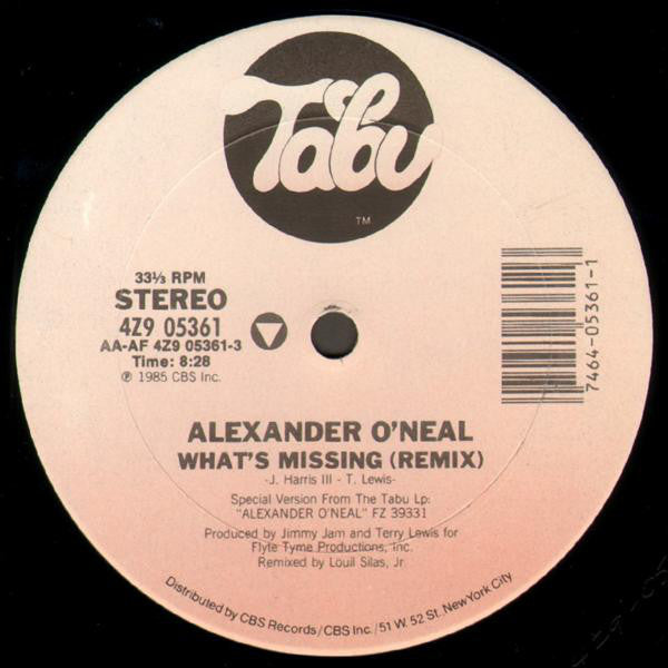 Alexander O'Neal : What's Missing (12", Pit)