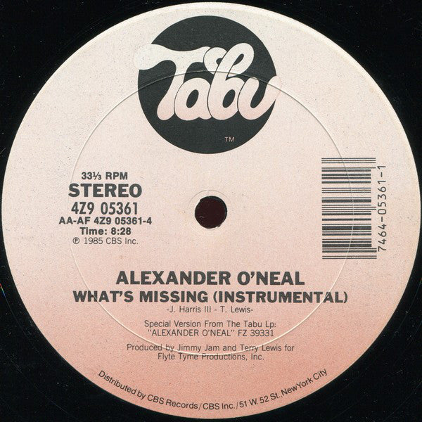 Alexander O'Neal : What's Missing (12", Pit)