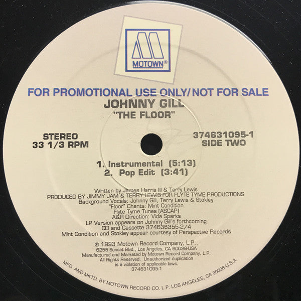 Johnny Gill : The Floor (Remix) (12", Promo)