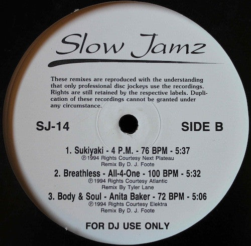 Various : Slow Jamz 14 (12", Promo)