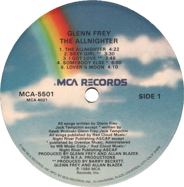 Glenn Frey : The Allnighter (LP, Album)
