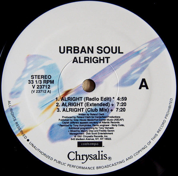 Urban Soul : Alright (12")