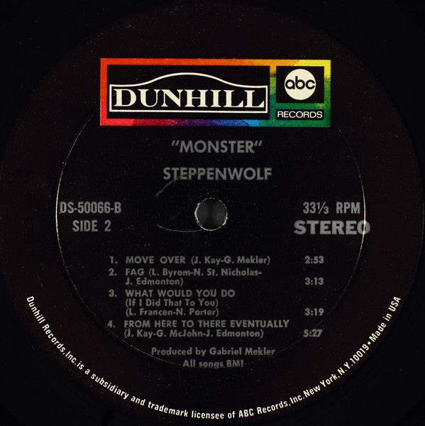 Steppenwolf : Monster (LP, Album, Mon)