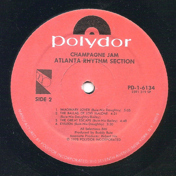 Atlanta Rhythm Section : Champagne Jam (LP, Album)