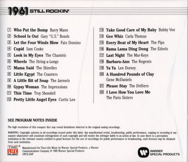 Various : 1961 Still Rockin' (CD, Comp, RM)