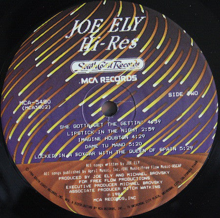 Joe Ely : Hi - Res (LP, Album, Pin)