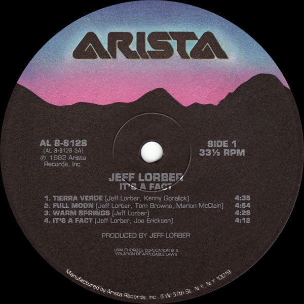 Jeff Lorber : It's A Fact (LP, Album, RE)
