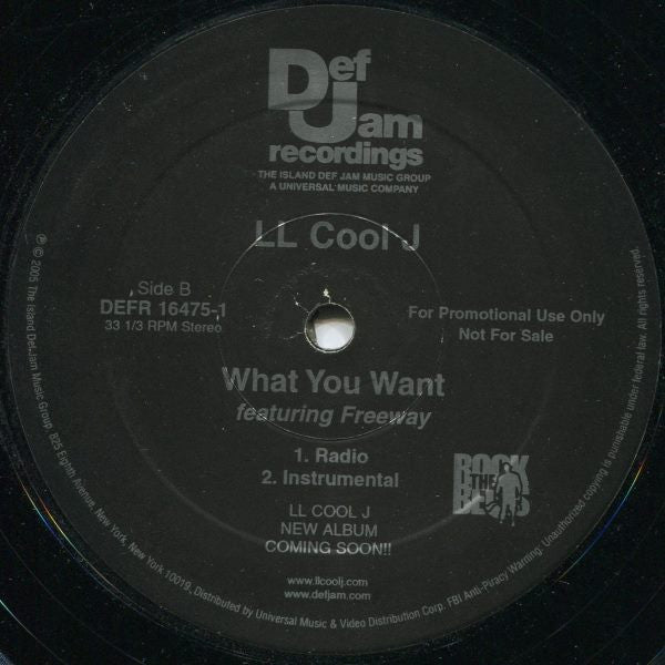 LL Cool J : It's LL And Santana / What You Want (12", Promo)