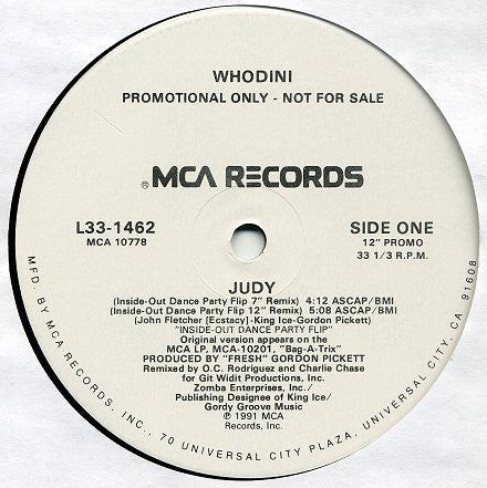 Whodini : Judy (12", Promo)