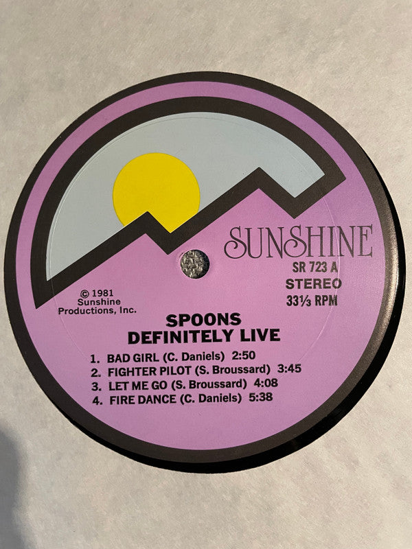 Spoons (5) : Definitely Live (LP)
