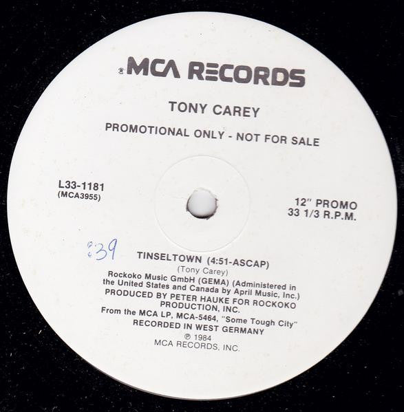 Tony Carey : Tinseltown (12", Single, Promo)