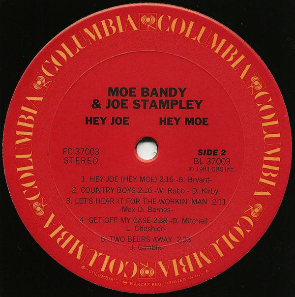 Moe Bandy & Joe Stampley : Hey Joe! Hey Moe! (LP, Album, Ter)