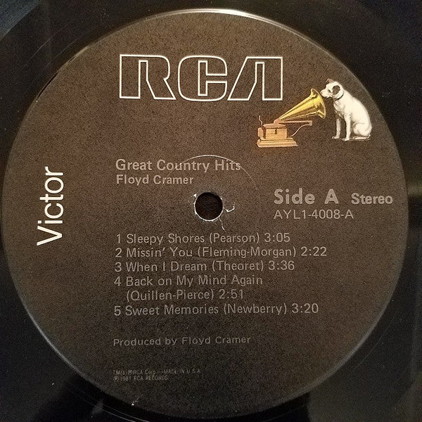 Floyd Cramer : Great Country Hits (LP, Album)