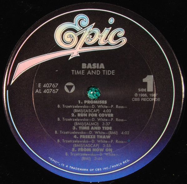 Basia : Time And Tide (LP, Album, RE, Tra)