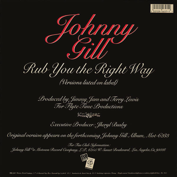 Johnny Gill : Rub You The Right Way (12", Single)