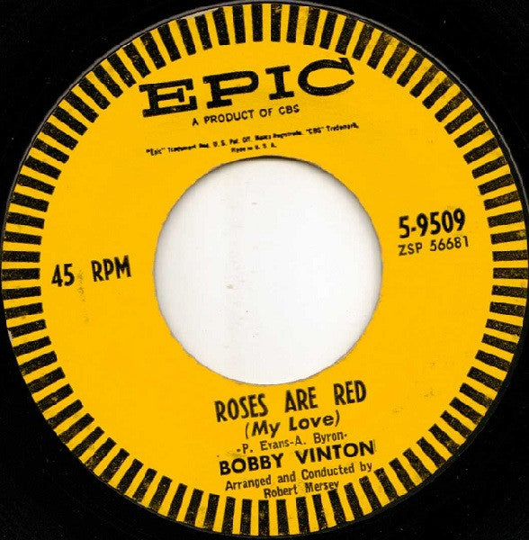 Bobby Vinton : Roses Are Red (My Love) / You And I (7", Single, Hol)