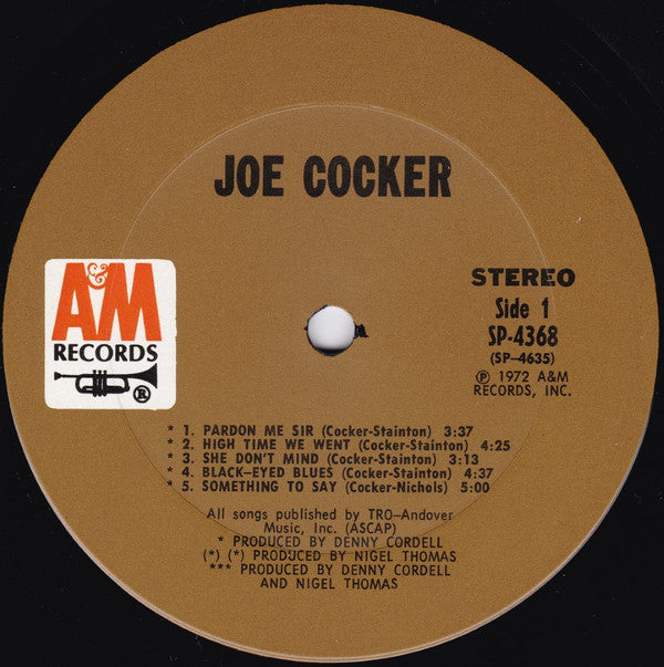 Joe Cocker : Joe Cocker (LP, Album, Pit)