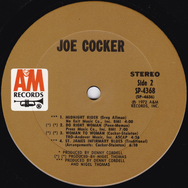 Joe Cocker : Joe Cocker (LP, Album, Pit)