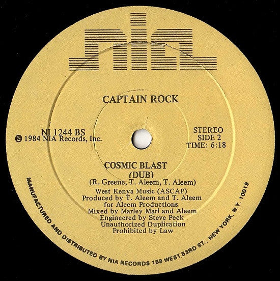 Captain Rock : Cosmic Blast (12")