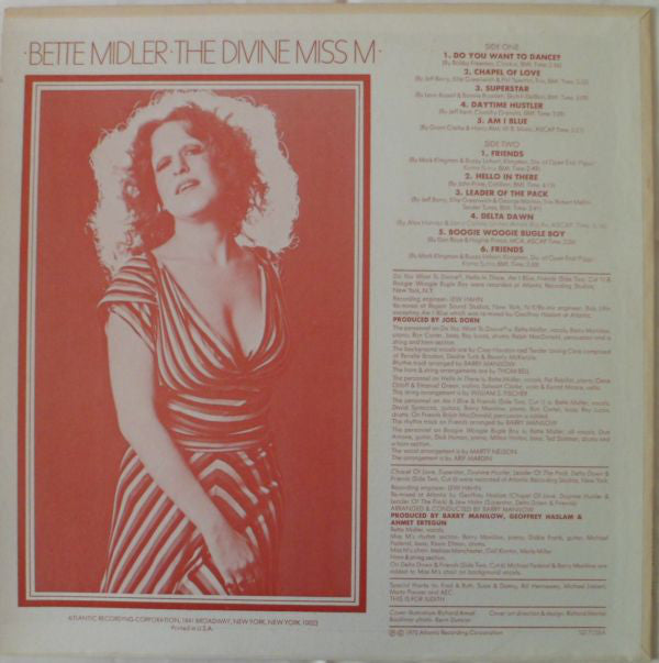 Bette Midler : The Divine Miss M (LP, Album, RI)