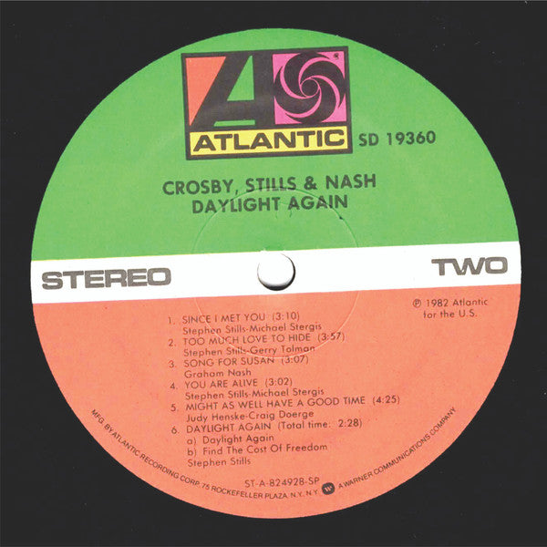 Crosby, Stills & Nash : Daylight Again (LP, Album, SP )