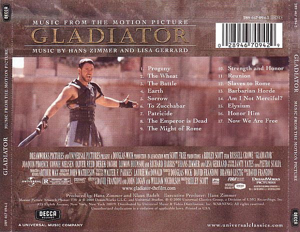 Hans Zimmer And Lisa Gerrard : Gladiator (Music From The Motion Picture) (CD, Album)