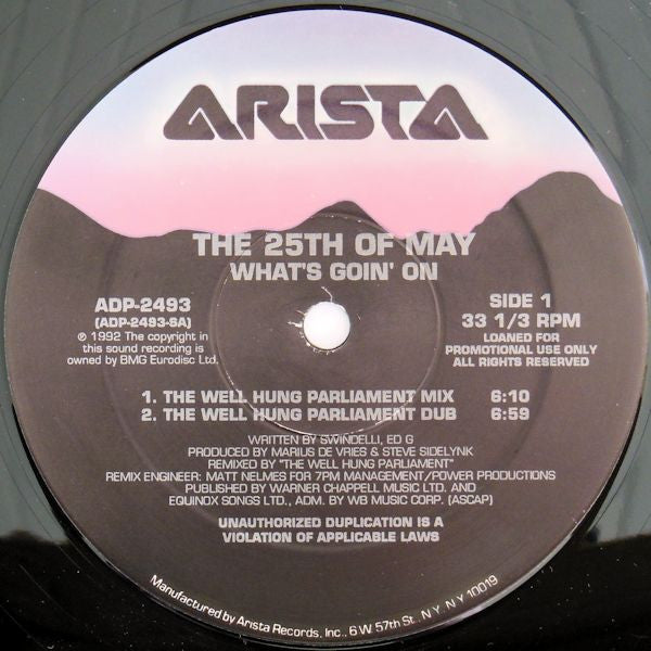 The 25th Of May : What's Goin' On (12", Promo)