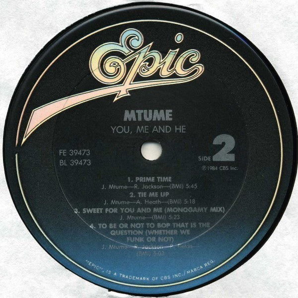 Mtume : You, Me And He (LP, Album, Pit)