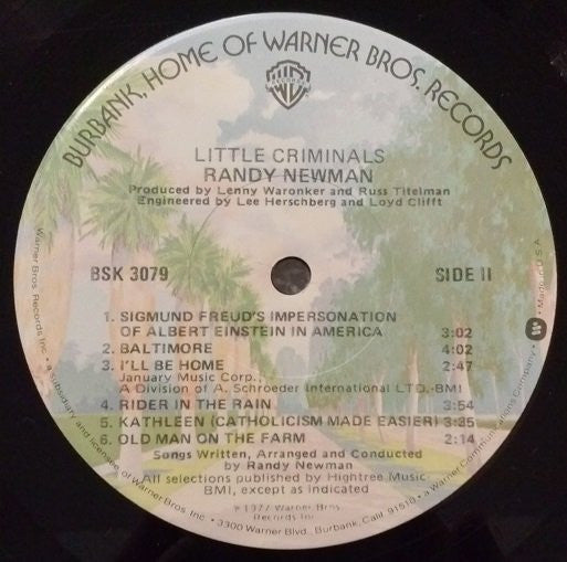 Randy Newman : Little Criminals (LP, Album, Jac)