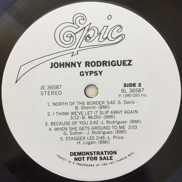 Johnny Rodriguez (4) : Gypsy (LP, Album, Promo)