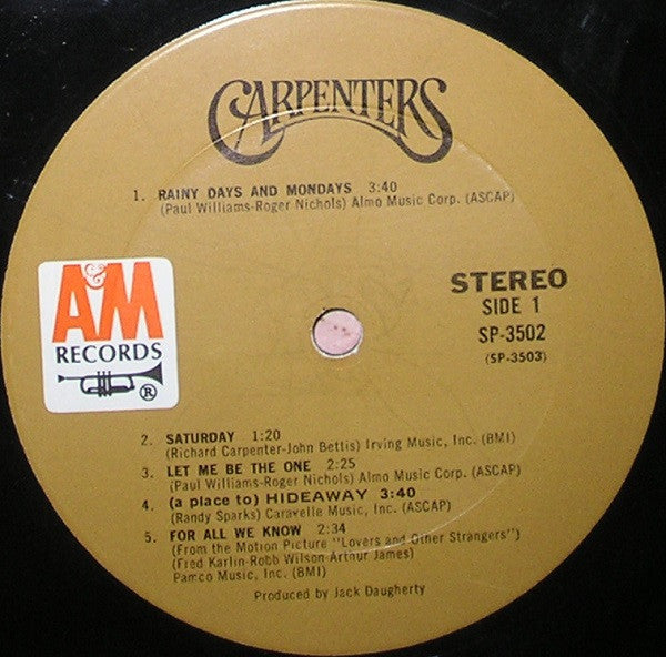 Carpenters : Carpenters (LP, Album, Ter)