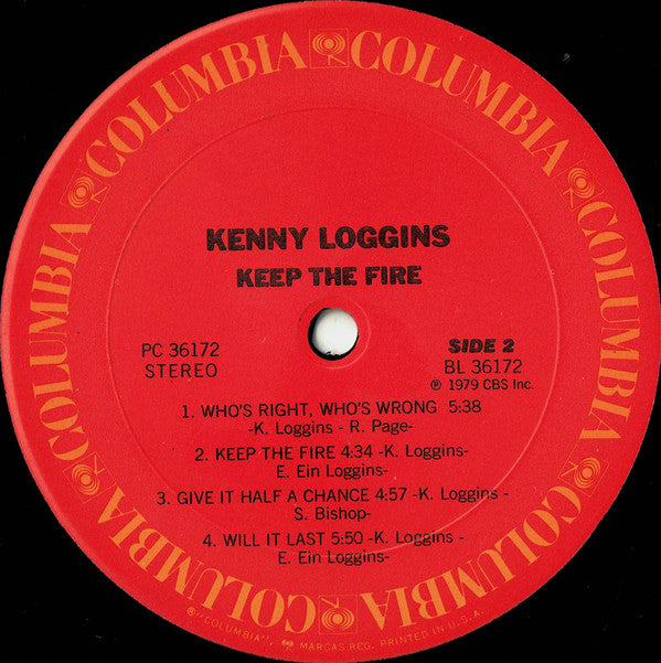 Kenny Loggins : Keep The Fire (LP, Album, RE)