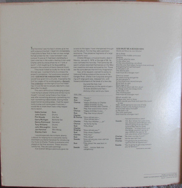Joni Mitchell : Mingus (LP, Album, PRC)