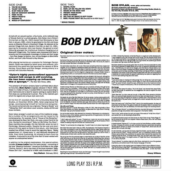 Bob Dylan : Bob Dylan (LP, Album, RE, 180)