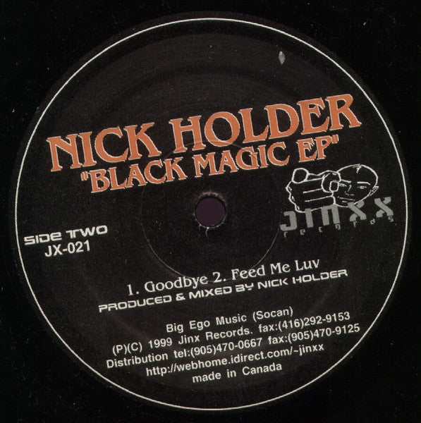 Nick Holder : Black Magic EP (12", EP)