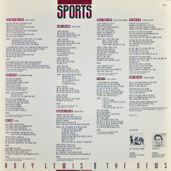Huey Lewis And The News* : Sports (LP, Album, Pit)