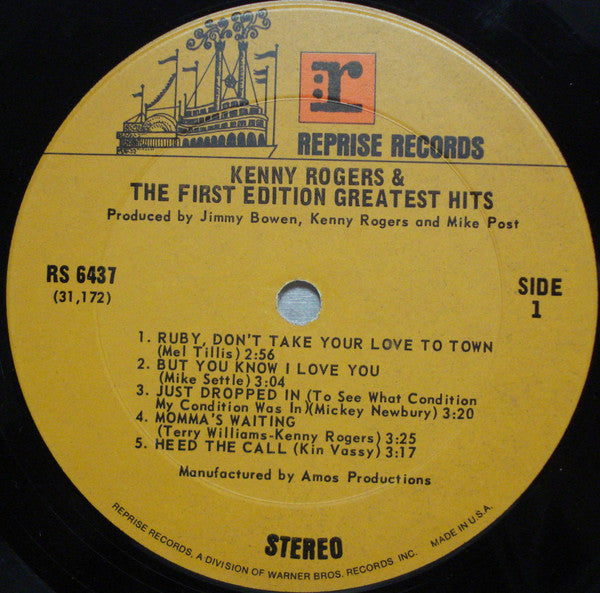 Kenny Rogers & The First Edition : Greatest Hits (LP, Comp, Emb)