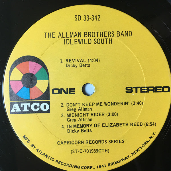 Allman Brothers Band* : Idlewild South (LP, Album, Ter)