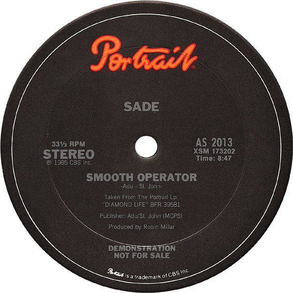 Sade : Smooth Operator (12", Promo)