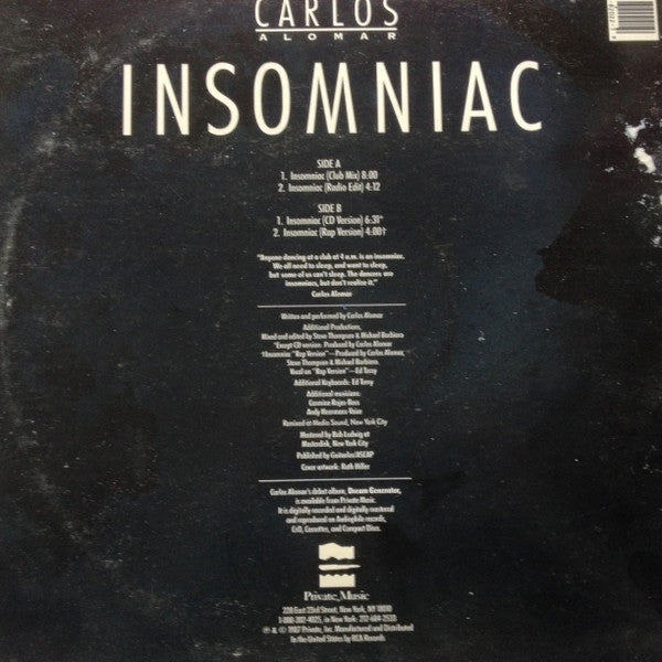 Carlos Alomar : Insomniac (12")