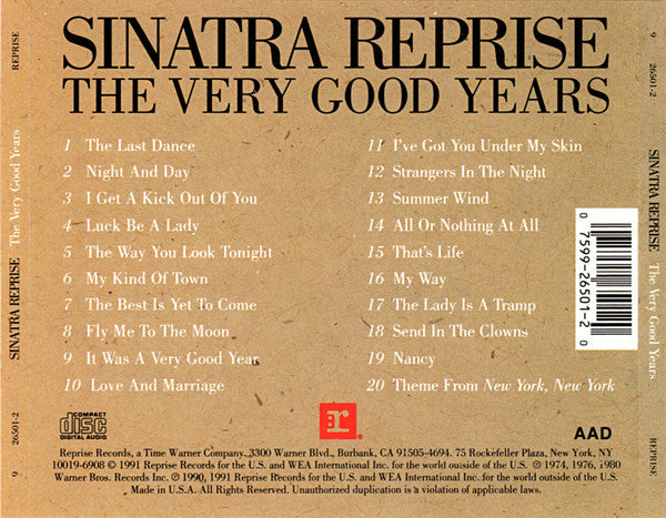 Sinatra* : Sinatra Reprise: The Very Good Years (CD, Comp, SRC)