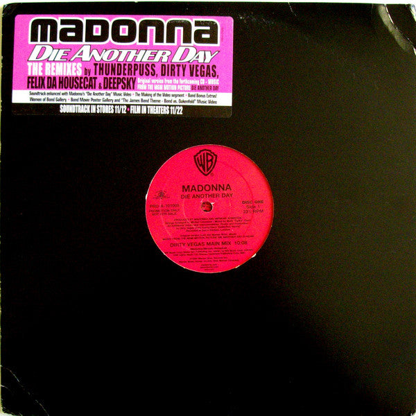 Madonna : Die Another Day (The Remixes) (2x12", Promo)