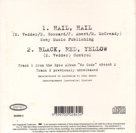 Pearl Jam : Hail, Hail (CD, Single)