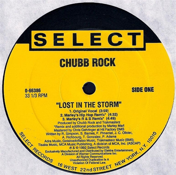 Chubb Rock : Lost In The Storm (12", Maxi)