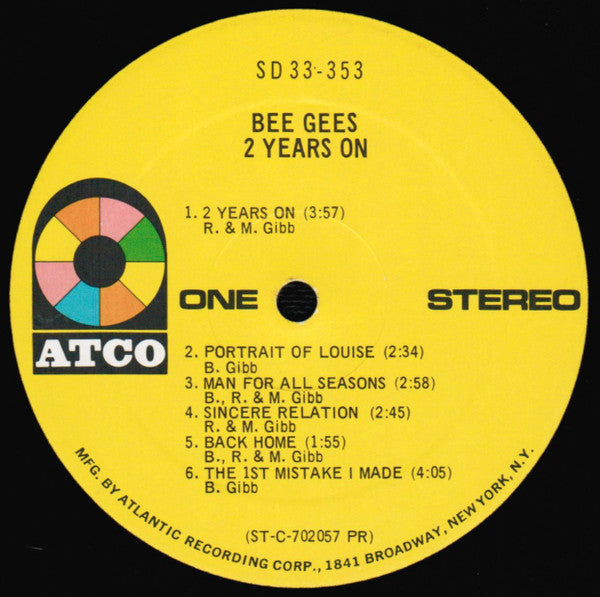 Bee Gees : 2 Years On (LP, Album, PR )