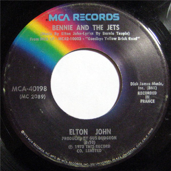 Elton John : Bennie And The Jets (7", Single, Glo)