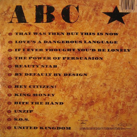 ABC : Beauty Stab (LP, Album, 56 )