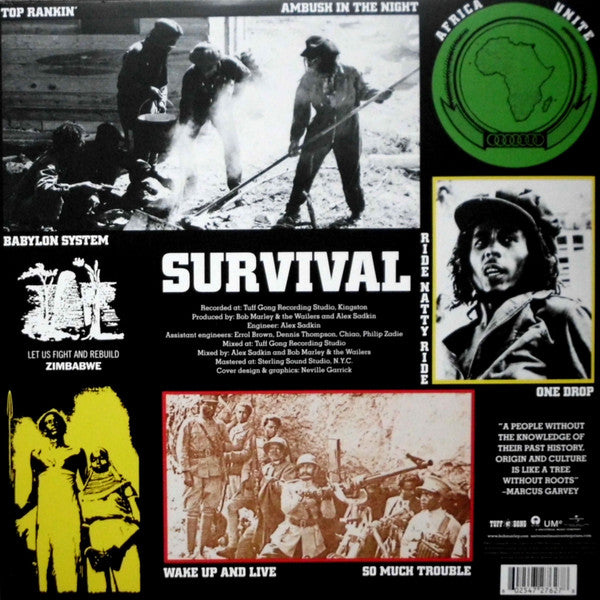 Bob Marley & The Wailers : Survival (LP, Album, RE, RM, 180)